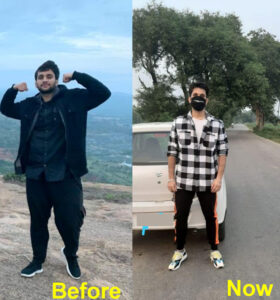 young man weight loss transformation